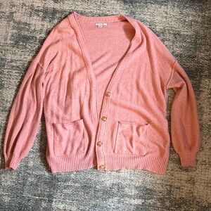 American Eagle Outfitters Pink Cardigan Sweater